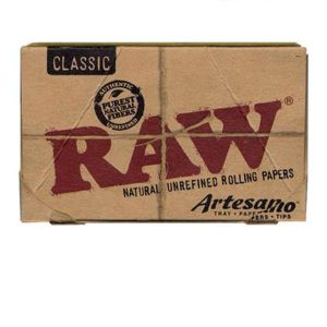 Raw 1-1/4 - Artesano w/ Tips and Tray