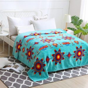 Silk Touch One Ply Twin/Full Blanket - Star Burst Design (0567)