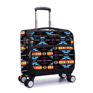Printed Weekender Laptop Luggage Bag - Black (0626-1601)