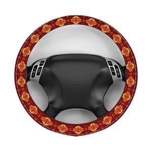 Navajo Print Steering Wheel Cover - Team Spirit Colours (0717)