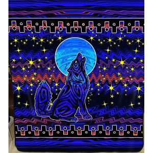 1 ply Signature Cloud Soft Blanket - Native Wolf Queen (1704-7592)