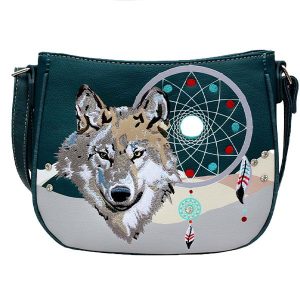 Wolf Dreamcatcher Designer Cross Body Bag (G603W220 TL)