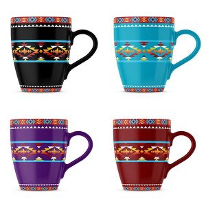 Ceramic Coffee Mug - 7 Lake Designs (1338B)