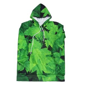 Hoodie Jacket - Green Weed Design (PAT19036-3)