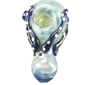 4" Glass Pipe - Octopus - Blue (XTR1023)