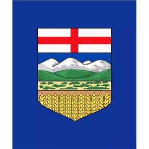 Mink Blanket - Queen (G5352 Alberta Coat of Arms)