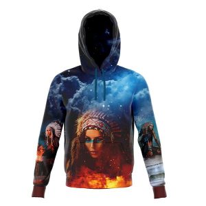 Hoodie(Sherpa lined)  Fire and Ice (1297 Fire and Ice)