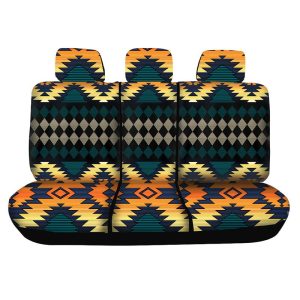 Back Seat Car Seat Cover - Wolf Tribal - Assorted Colours 9616-7629
