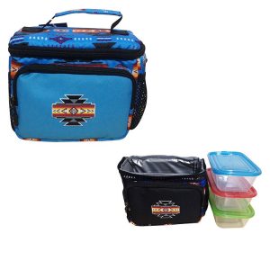 Insulated Bag With 3 Containers - Assorted Colors  (1544)
