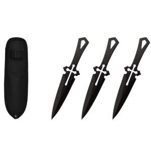 6.5″ Throwing Knife with Sheath 3PC SET (T00502BK)