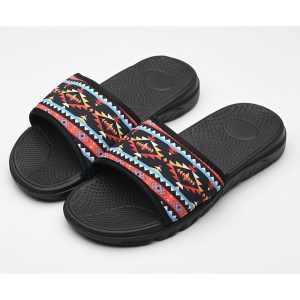 7 Lake Design Summer Sandals /Sliders for Men - Black (0812-2301)
