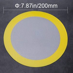 Round Silicone Dab Mat - Large - Yellow (AK2325)