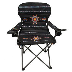 Lawn/ Beach Chair - Medium Size - Black Star Design (0613-7631)