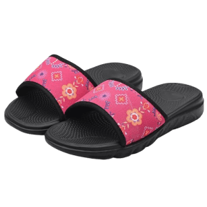Floral Design Summer Sandals /Sliders for Ladies -Pink (0813-2056)
