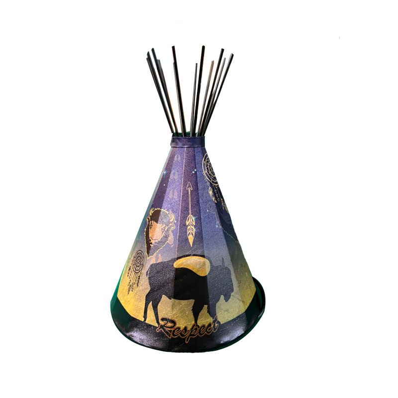 Modern Buffalo Parchment Desk Teepee Lamp - Small (LP-10040)