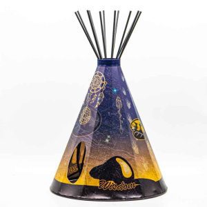 Modern Beaver Parchment Desk Teepee Lamp - Small (LP-10042)