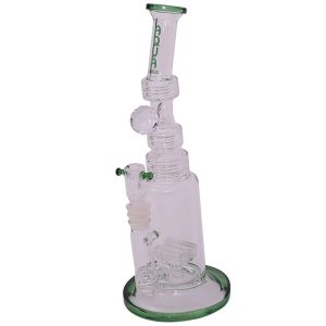 13" Aqua Glass Bong -  Green  (AQUA014 Green)