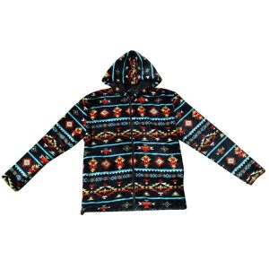 Sherpa Lined Silk Touch Zip-Up Hoodie - Kids - 7 Lake - Black  (0252K)