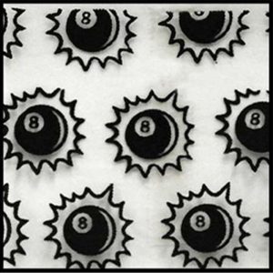 10x10 Patterned Zip lock Baggies - Pattern Eight  (BA1001 Eight Ball)