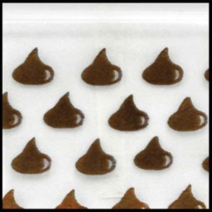 10x10  Patterned Zip lock Baggies - Pattern Chocolate Chip (BA1001 Chocolate Chip)