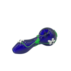 4" Glass Pipe - Flower Design (XTR1042)