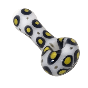 4" Glass Pipe - Leopard (XTR1033 Yellow)