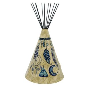 Special Edition Blue Accent Dream Catcher Parchment Desk Teepee Lamp - Large (LP-10044/LP-10043)