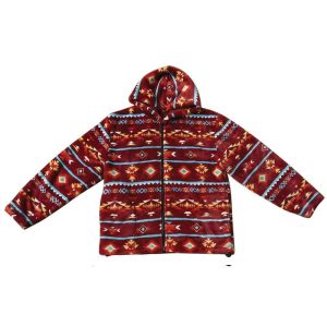 Native Design Silk Touch Zip-Up Hoodie - Kids - Assorted  (0251K  Burgundy Thunder Spirit)