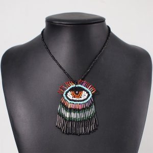 JS22203 - Set 1 - Evil Eye Beaded Indigenous Necklace