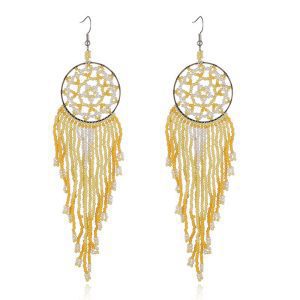 JS22225 Set 2 - Beaded Dream Catcher Indigenous Earrings - Each