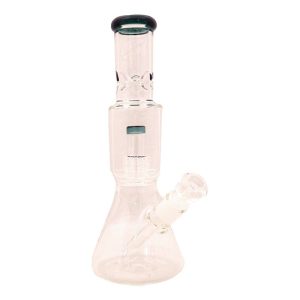 Beaker Base Glass Bong Tire Percolator with Inline Ash Catcher - Teal (C2244)