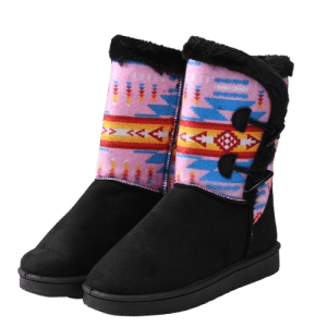 Ladies Winter Boots - Black Pink (0842 Black Light Pink)