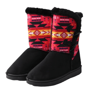 Ladies Winter Boots - Black Red (0842 Black Hot Red)