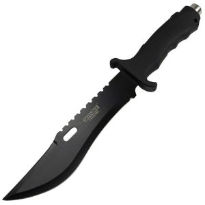 Defender-Xtreme 13" Black Anodized Fixed Blade Hunting Knife Stainless Steel- 13355
