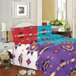 Starburst  Design Queen Size 4 Pcs Bed Set - Assorted (1395)