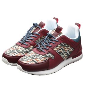 Designer Native Print - Athletic Shoes -16112 - Assorted Size - One color  (1825 Burgundy)