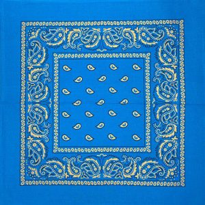 Bandana Gold Drawing - Light Blue