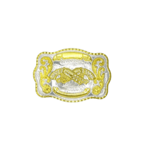 Large -  Square Big 2 Guns - Belt Buckles