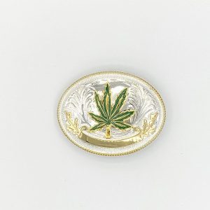 Medium -  Oval Marijuana - Belt Buckles