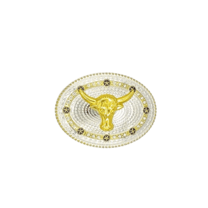 Medium -  Oval New Bull of Head - Belt Buckles