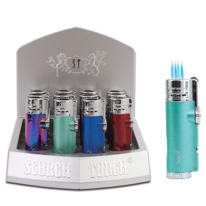 Scorch Torch - Turbo Straight Shooter EZ Dial w/Cigar Punch Quad Flame Torch - 61637-1