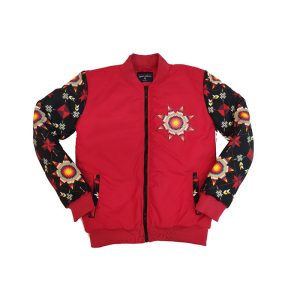 Starburst Red - Printed Bomber Style Jacket  for Adult - Assorted Sizes - (1411-2207)