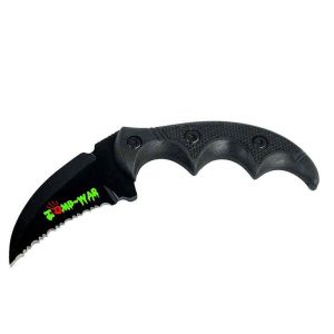 5.75" Zomb-War Black Boot Skinner Knife with Sheath (8172)