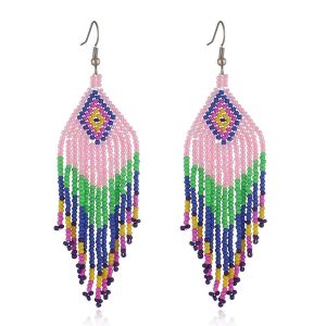 JS22224-C - Beaded Indigenous Earrings