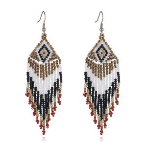 JS22224-D- Beaded Indigenous Earrings