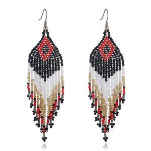 JS22224-G - Beaded Indigenous Earrings
