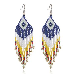JS22224-I- Beaded Indigenous Earrings