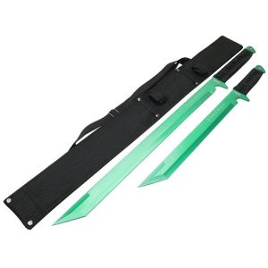 26" / 18" Stainless Steel - Green- Blade Sword with Sheath (K1020-60-GR)