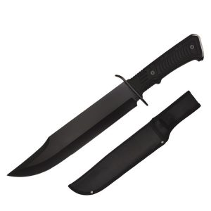 15″ Fighting Machete - Full Tang Blade Rubber Grip (T224190-2)