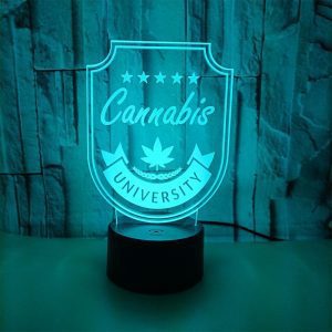 LED Table Lamp - Cannabis University - 3D Night Light Optical Visual Illusion (420 Light-3)